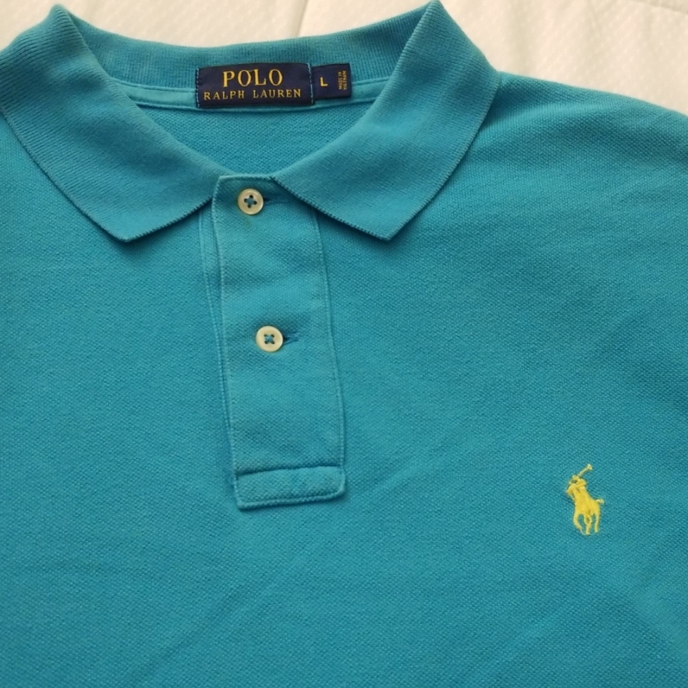Used Turquoise Ralph Lauren Polo Shirt Mens